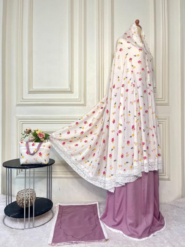 Mukena 2in1 Sajadah Katun Rayon Premium Motif Bunga Tulip 01