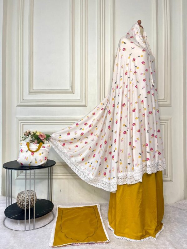 Mukena 2in1 Sajadah Katun Rayon Premium Motif Bunga Tulip 02