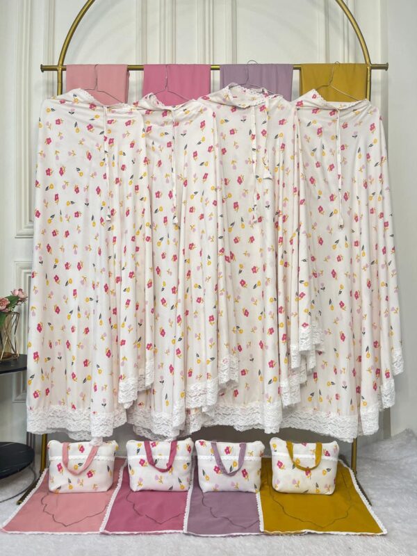 Mukena 2in1 Sajadah Katun Rayon Premium Motif Bunga Tulip 03