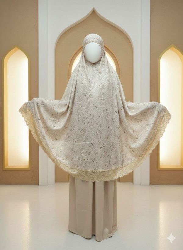 Mukena Armani Silk Motif for Prayer Dress Daily & Traveling 01