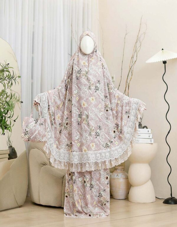 Mukena Katun Rayon Premium Motif Bunga Cantik (Special Edition) 01