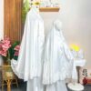 Mukena Putih Couple Bahan Armani Jaguar Silk Premium FlowerTex 05 Mukena Putih Couple Bahan Armani Jaguar Silk Premium FlowerTex 05