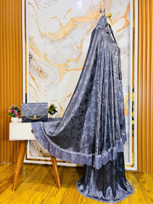 Mukena Silk Jaguar Premium Tekstur Bunga untuk Prayer Dress 01