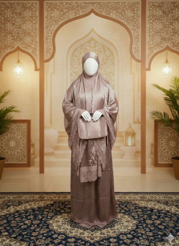 Mukena Silk Polos Tile Prayer Dress Aluna 02