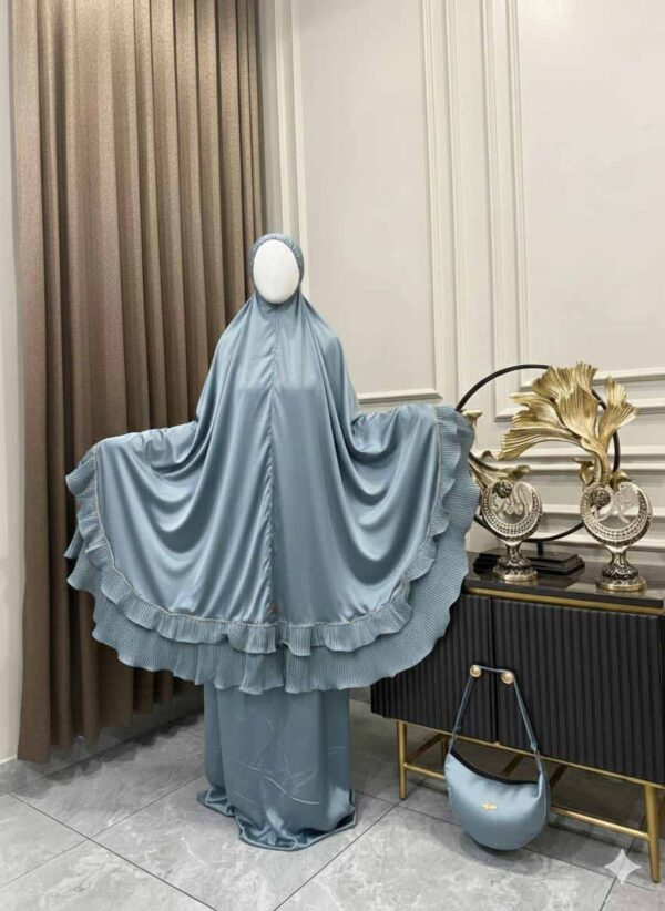 Mukena Silky Polos Bahan Armani Original Mix Plisket 05