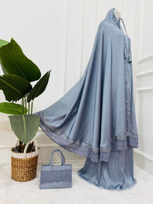 Mukena Sutra Polos Metalik Butik Prayer Set 01