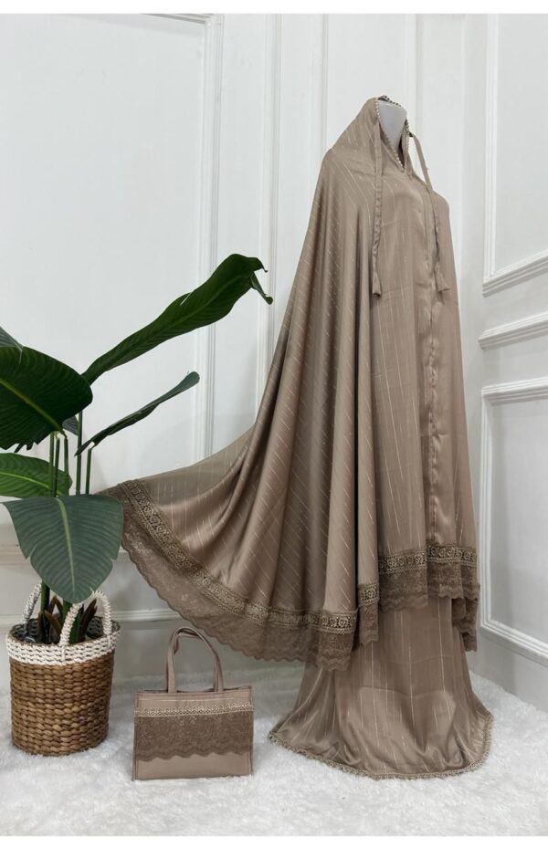 Mukena Sutra Polos Metalik Butik Prayer Set 04